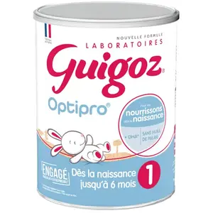 Comparateur de prix : Guigoz Optipro Poudre, 1 Lait 1er Âge Dès la Naissance Jusqu'à 6 Mois 780 g