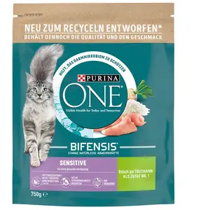 Comparateur de prix : 750g de nourriture pour chat Purina ONE sensitive sèche