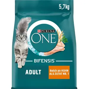 PURINA ONE BIFENSIS Nourriture sèche pour Chat Adulte, Riche en Poulet, 1 Paquet (1 x 5,7 kg) pas cher
