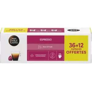 Dosette NESTLE DOLCE GUSTO ESPRESSO x36+12Vendu parboulanger
