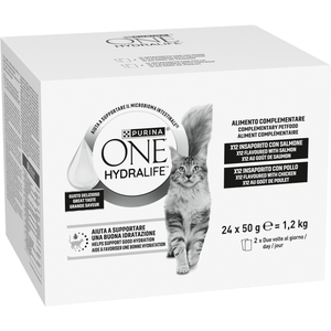 24x50g PURINA ONE Hydralife assortiment liquide pour chat (2 variétés)... pas cher