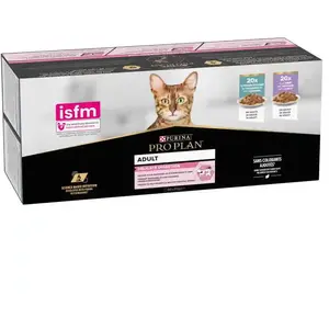PRO PLAN Adulte Delicate Digestion Dinde Poisson Sauce 40x85g pas cher