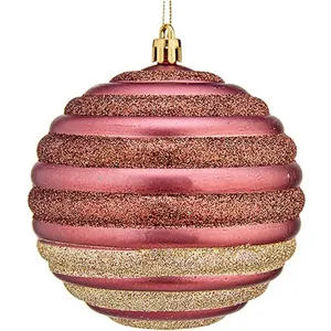 Krist+ - Boule de Noël ø 10 cm 6 Unités Rose PlastiqueVendu paramazon