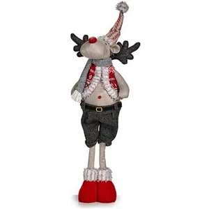Comparateur de prix : Krist+ renne de noël 13 x 65 x 18 cm rouge gris