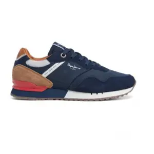 Pepe Jeans Homme London Brand M Basket, Bleu Marine, 43 EU pas cher