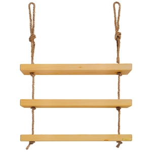 Hannun Etagère suspendue en bois de couleur marron clair à 3 étages 70 cm pas cher