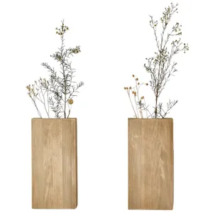 Hannun Vase mural en bois 2 unités pas cher