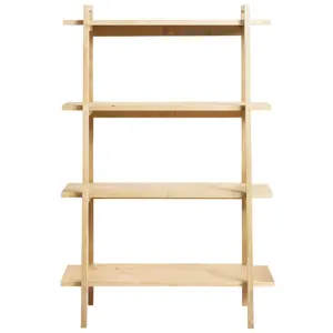Hannun Bibliothèque en bois d’épicéa couleur beige