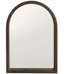 Hannun Miroir arqué fabriqué artisanalement couleur marron pas cher