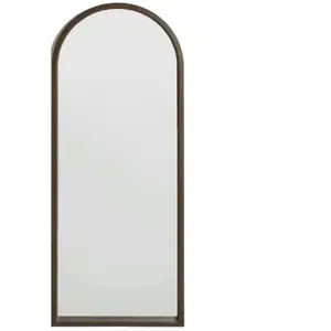 Hannun Miroir sur pied en forme d’arc couleur marron pas cher