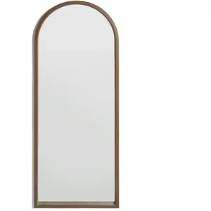 Hannun Miroir sur pied en forme d’arc couleur marron clair pas cher