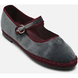 Mary Jane Velvet par Flabelus Gris 37 Femme