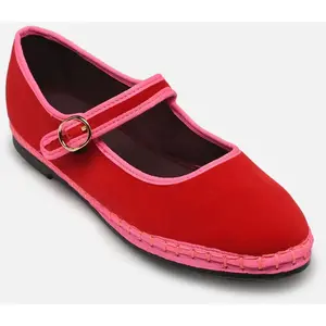 Mary Jane Velvet par Flabelus Rose 40 Femme pas cher