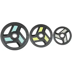 Comparateur de prix : Disque de musculation Softee Modern - noir - 2.5 kg - avec poignées de barre de 50 mm