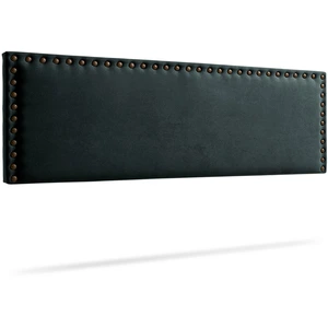 Moonia - Tête de lit rembourée Modena noire - 90 cm T.U pas cher