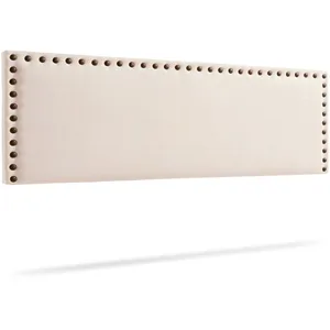 Moonia Tête de Lit Tapisée MODENA Aqualine 160x55x8 cm - Beige - pas cher