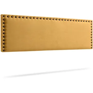 Moonia Tête de Lit Tapisée MODENA Aqualine - 100 x 55 cm - Moutarde - pas cher