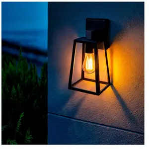 Comparateur de prix : TechBrey Lampe Murale Extérieure Aluminium et Verre Karan Noir 165 mm