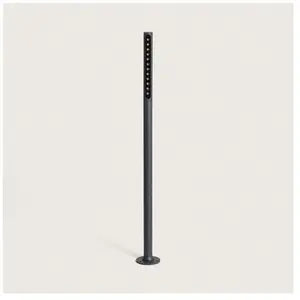 LEDKIA Balise Extérieure led 9W sur Pied 80cm en Saillie Aidan Anthracite