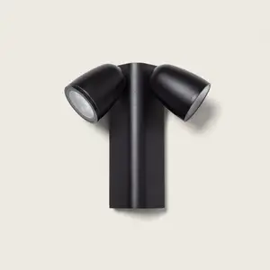 TECHBREY Applique Murale Extérieure Aluminium Abel Deux Spots Noir pas cher