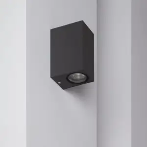 Ledkia - Applique Murale Extérieure Aluminium Miseno Gris Foncé Éclair...