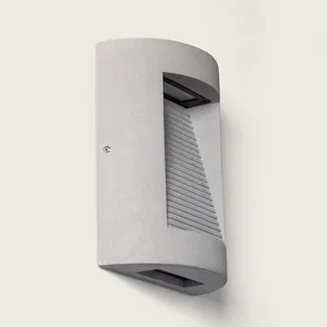 Applique Murale Extérieure led Dimmable 16W Ciment Zalix Gris Pierre