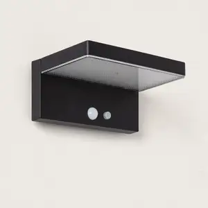 TECHBREY Applique Murale Extérieure Solaire led Aluminium Bran Noir
