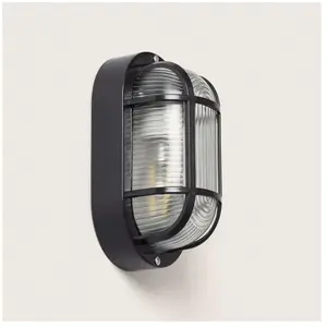 TECHBREY LEDKIA LIGHTING Plafonnier Extérieur Ovale 205x120 mm Kildare Noir Noir pas cher