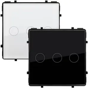LEDKIA Efectoled - Interrupteur Tactile Triple Modern Noir pas cher