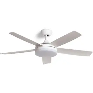 Comparateur de prix : Techbrey - Ventilateur de Plafond Silencieux Patroclo Blanc 132cm Motor dc Avec lumière Contrôleur mural + télécommande Non