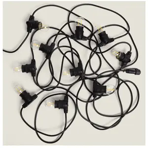 Ledkia Kit Guirlande Lumineuse Extérieure Ip44 10m Noir + 10 Ampoules ...Vendu parrakuten