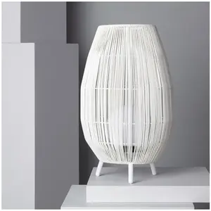 Comparateur de prix : Lampe À Poser Rotin Extérieure Annecy Blanc