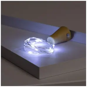 Guirlande LED Extérieure Solaire Fil de Fer pour Bouteille Blanc TECHB...Vendu parrue-du-commerce