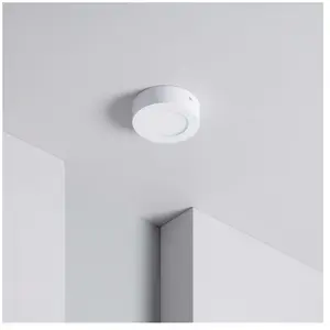 Comparateur de prix : TechBrey Plafonnier LED Rond 6W Ø120 mm Blanc Neutre 4000K - 4500K