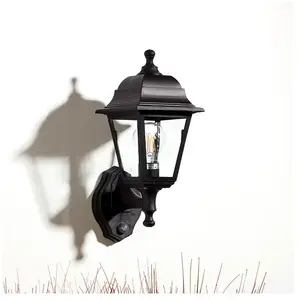 Comparateur de prix : Lampe Murale Extérieure avec Détecteur de Présence pir Mini Villa Noir
