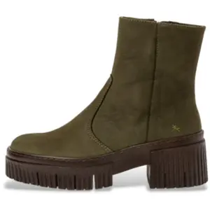 Art Bottines à talons pour Femmes 1374 NOBUCK KAKI/YORK Couleur Vert pas cher