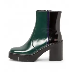 ART 1974 Berne, Bottines Basses avec Zip Femme, Noir et Vert, 40 EU pas cher