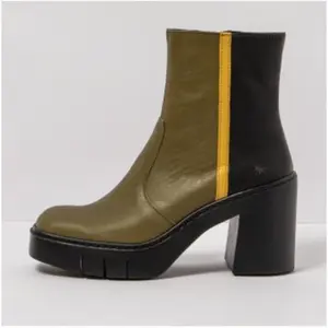 Art pour femme. 1197411VJ003_0MU Bottines en cuir nappa multicolore 1974 - Hauteur du talon : 9cm (41), 8 à 10 cm, Fermeture éclair, Casuel