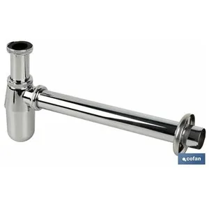 Cofan - Sortie Siphon Bouteille Chromée Ø32-40 330 mm Et Raccord 1 1/4