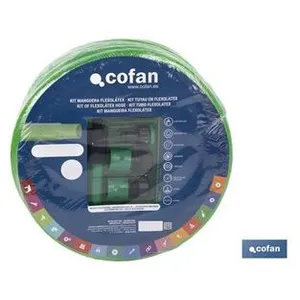 COFAN Kit tuyau "Flexolatex" translucide 20m Ø19mm en PVC vert (accessoires ... pas cher