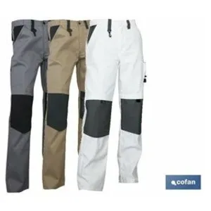 Cofan - Pantalon de travail Lenoir 280 g/m Beige-Noir T-38