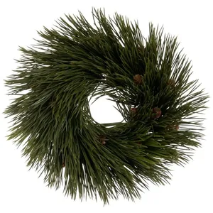 Comparateur de prix : BigBuy Christmas Couronne de Noël Vert PVC 27 x 27 cm