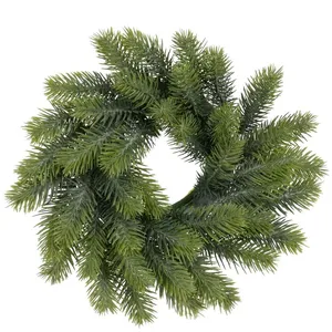 BigBuy Christmas Couronne de Noël Vert PVC 30 x 30 cm pas cher