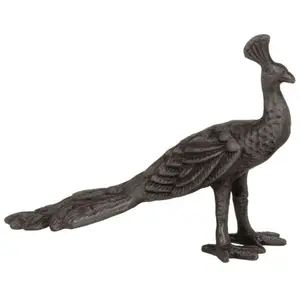 BigBuy Home Figurine décorative 19 x 6 x 13 cm Gris Paon