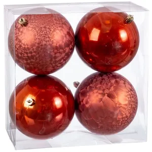 Comparateur de prix : BigBuy Christmas Boules de Noël Cuivre Plastique 10 x 10 x 10 cm (4 Unités)