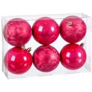 BigBuy Christmas Boules de Noël Fraise Plastique 8 x 8 x 8 cm (6 unité...Vendu paramazon