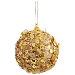Comparateur de prix : Wadiga Set de 10 boules de Noël doré - 6cm