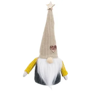 BigBuy Christmas Décorations de Noël Vert Beige Sable Tissu Père Noël 20 cm pas cher