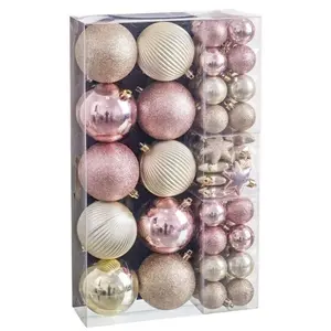LANADECO Boules de Noël Rose (58 Unités) pas cher