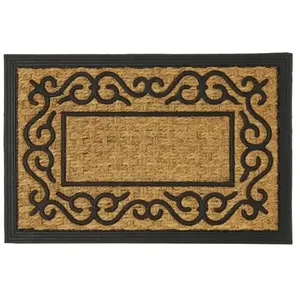 Comparateur de prix : Non communiqué Unimasa Essuie-pieds en PVC et fibres de coco ORLA - 60 x 40 cm